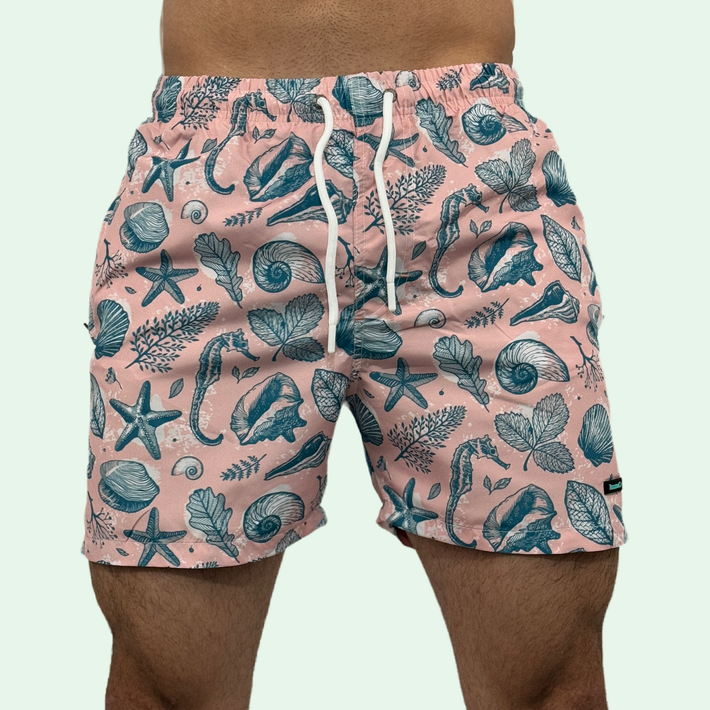SHELLFISH PRINT SWIMMING TRUNKS