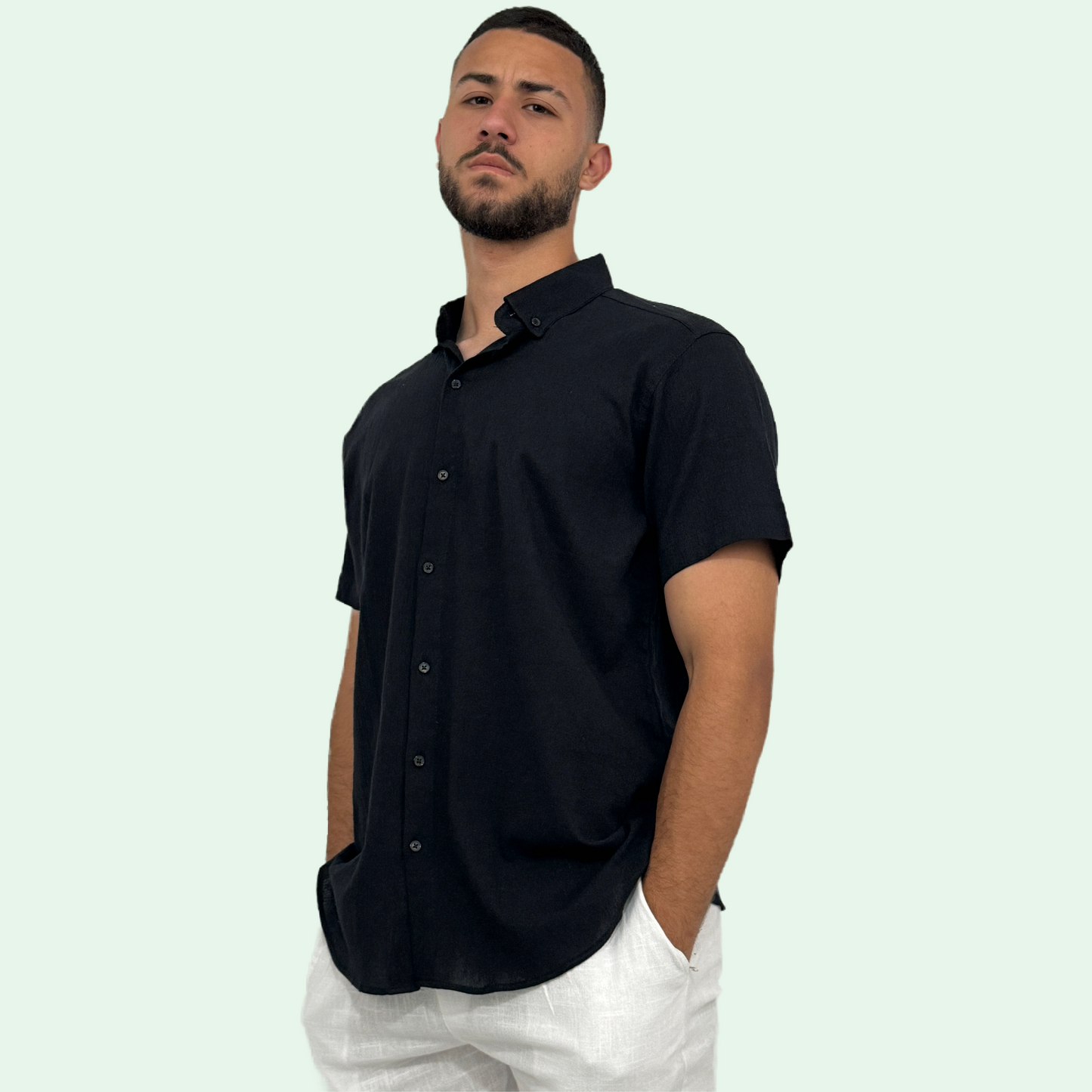 COTTON-SILK KNIT SHIRT