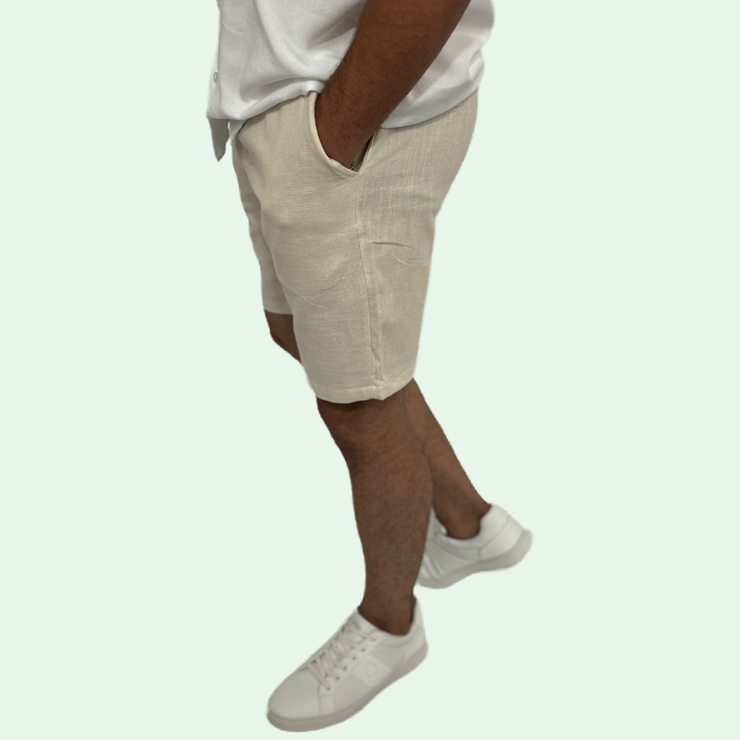 LINEN BERMUDA SHORTS