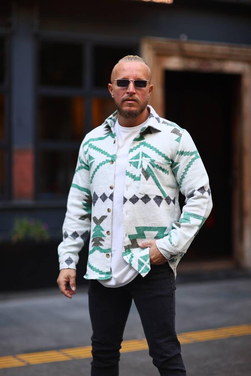 White Patterned Shirt