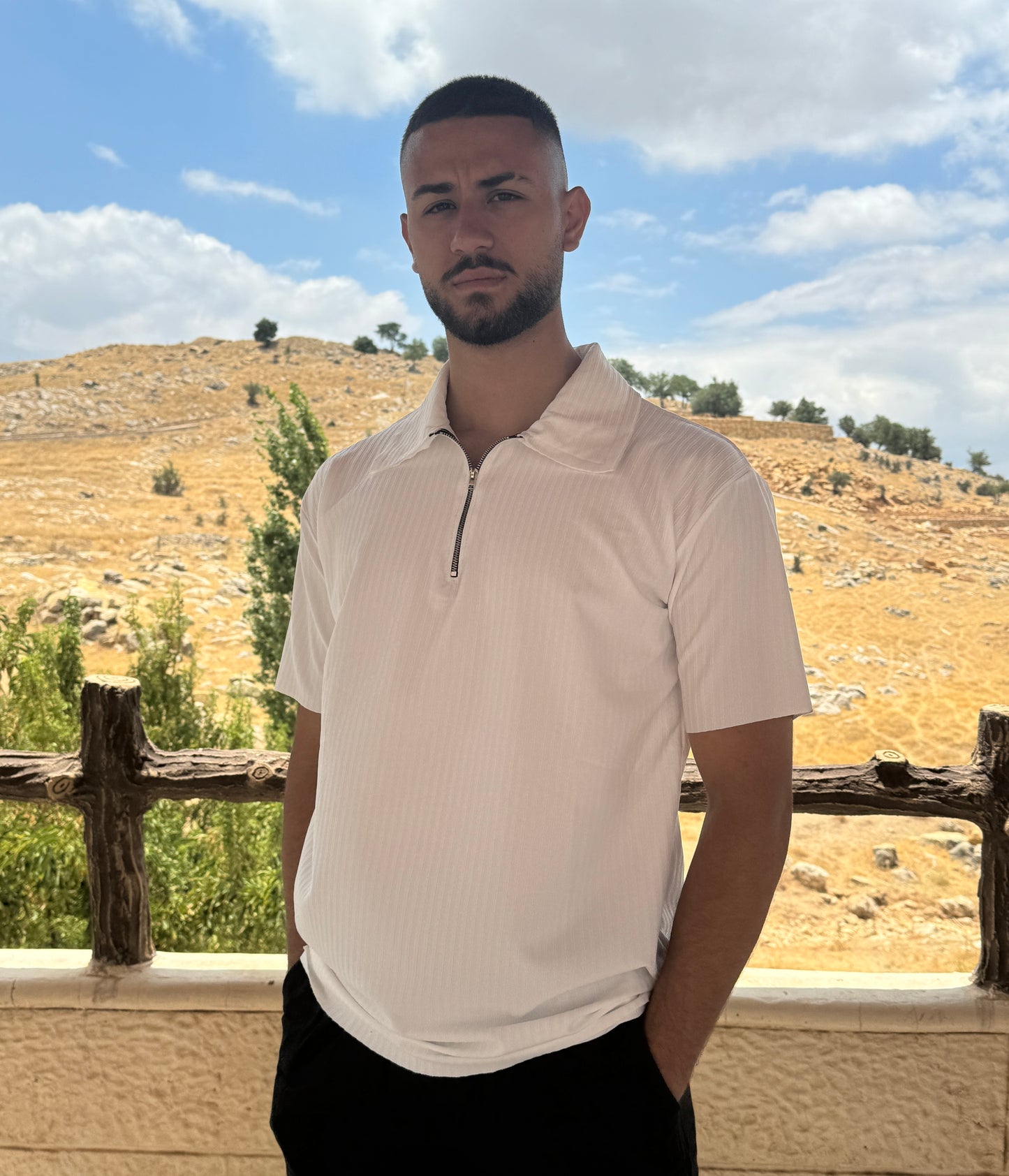 DOUBLE-WIRED ZIPPER POLO
