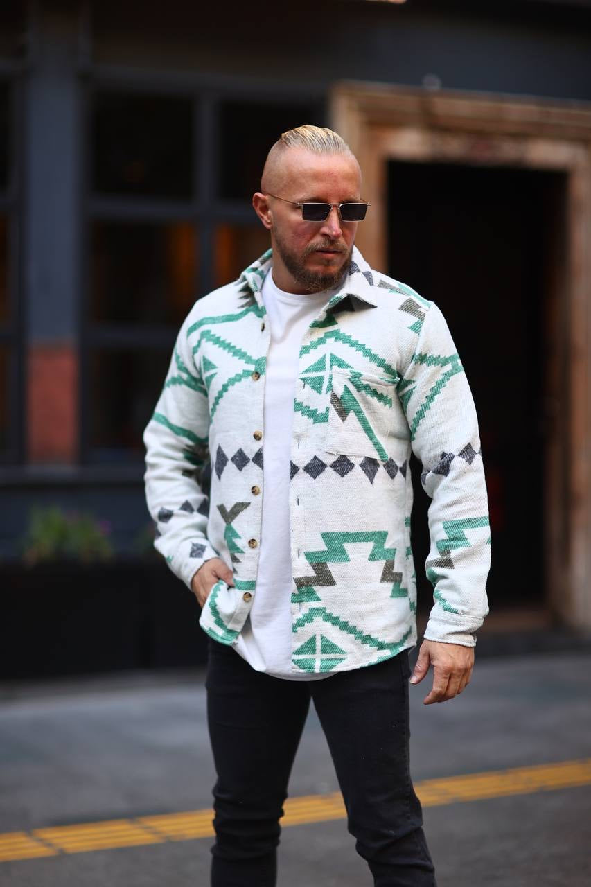 White Patterned Shirt