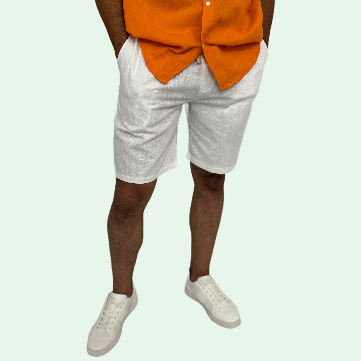 LINEN BERMUDA SHORTS