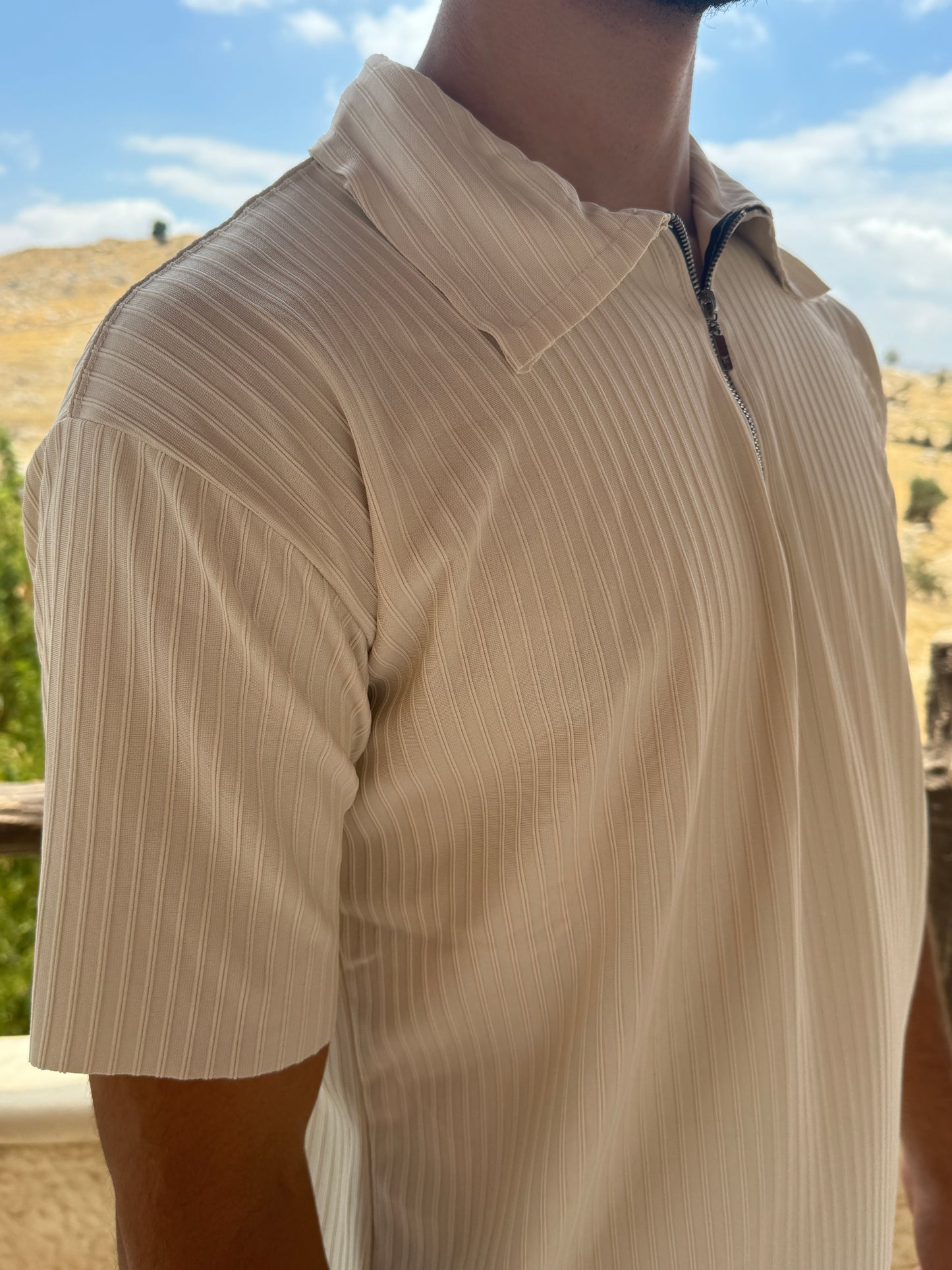 DOUBLE-WIRED ZIPPER POLO