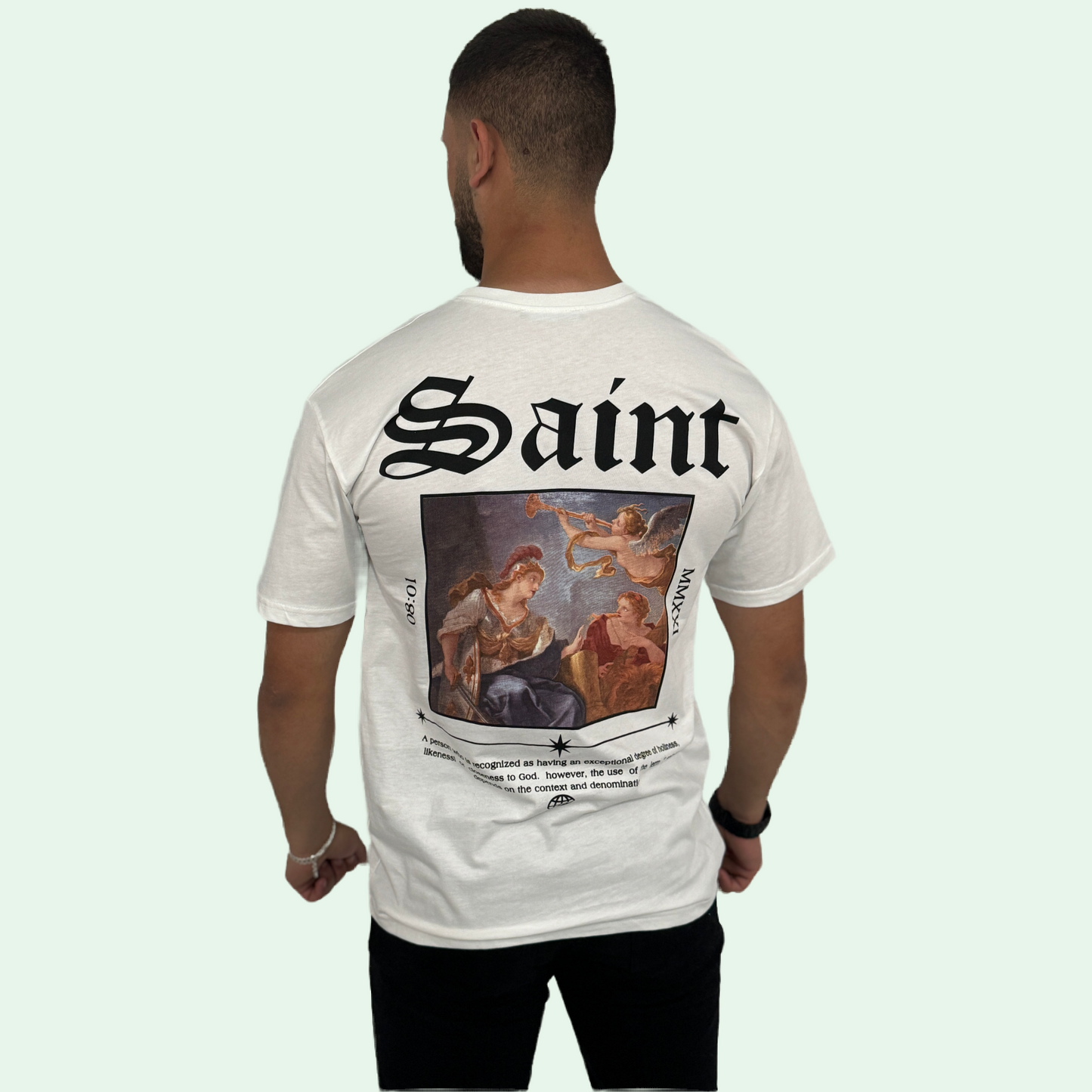 SAINT PRINTED T-SHIRT