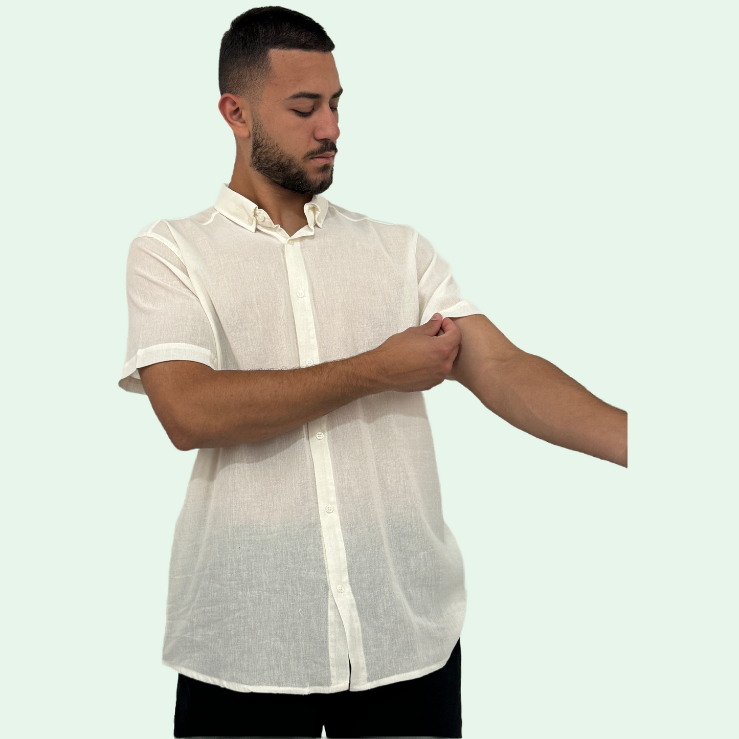 COTTON-SILK KNIT SHIRT