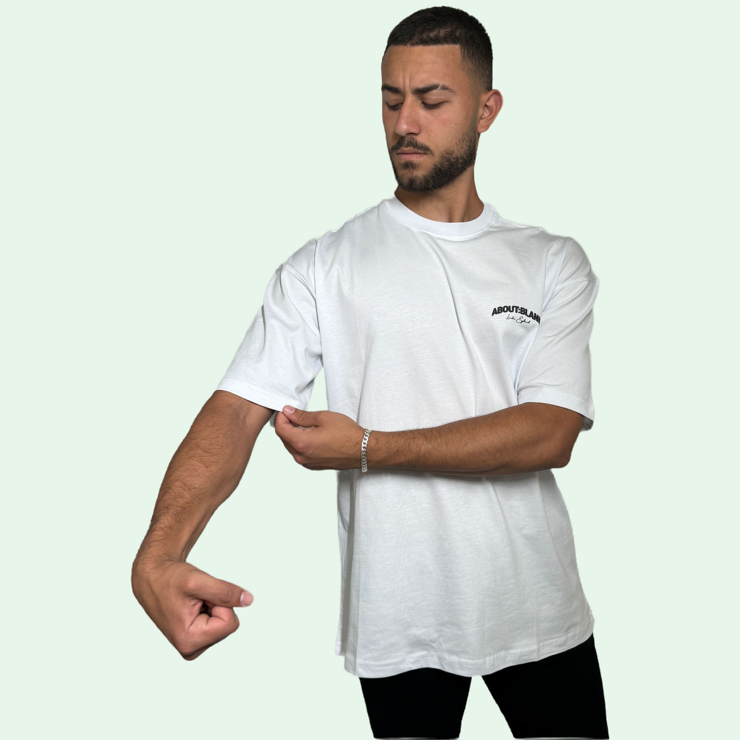 ABOUT:BLANK PRINTED T-SHIRT