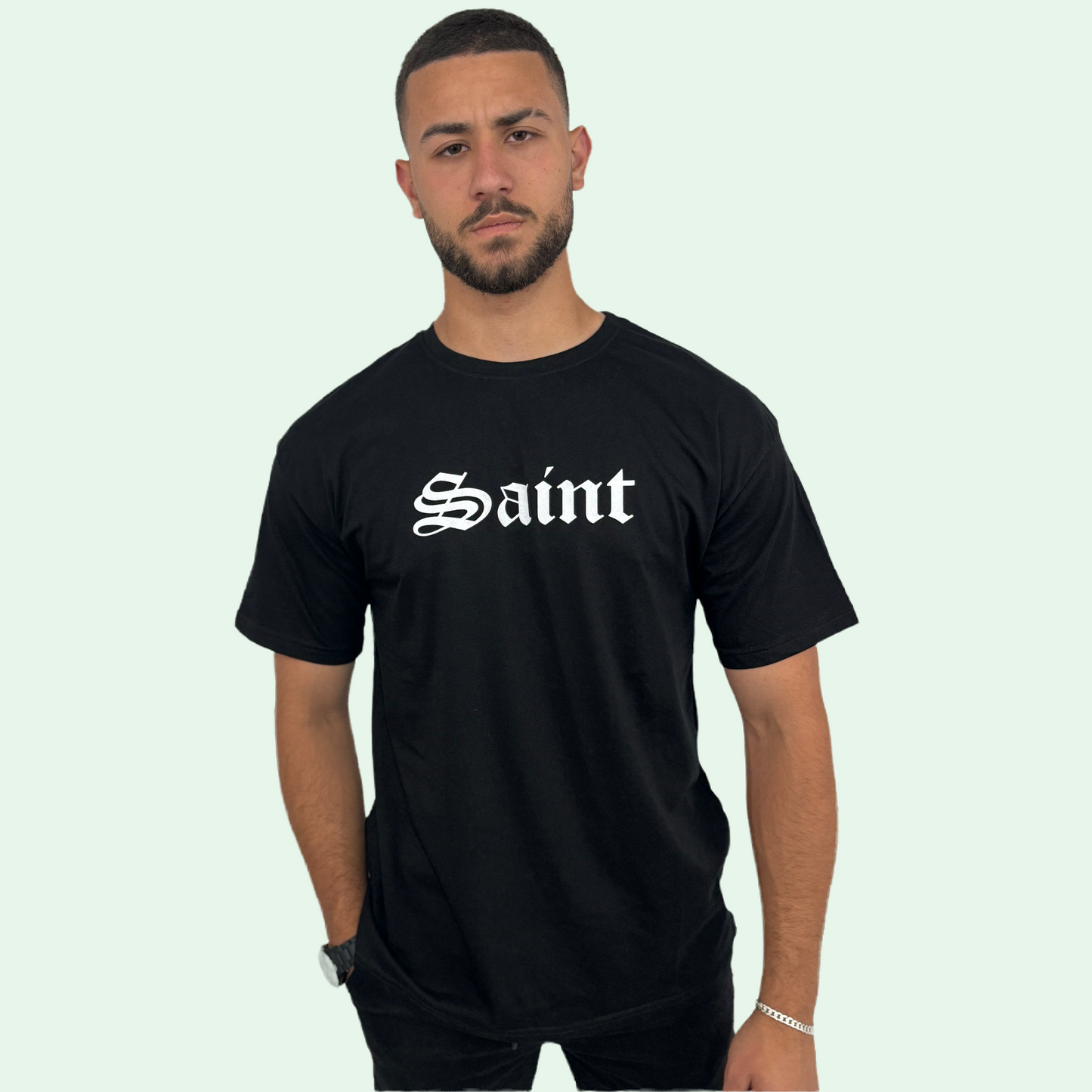 SAINT PRINTED T-SHIRT