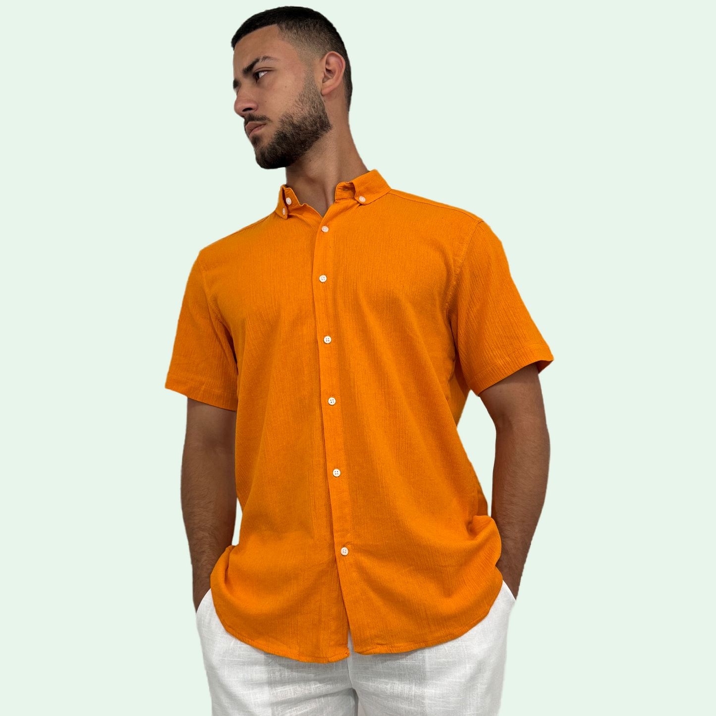 COTTON-SILK KNIT SHIRT