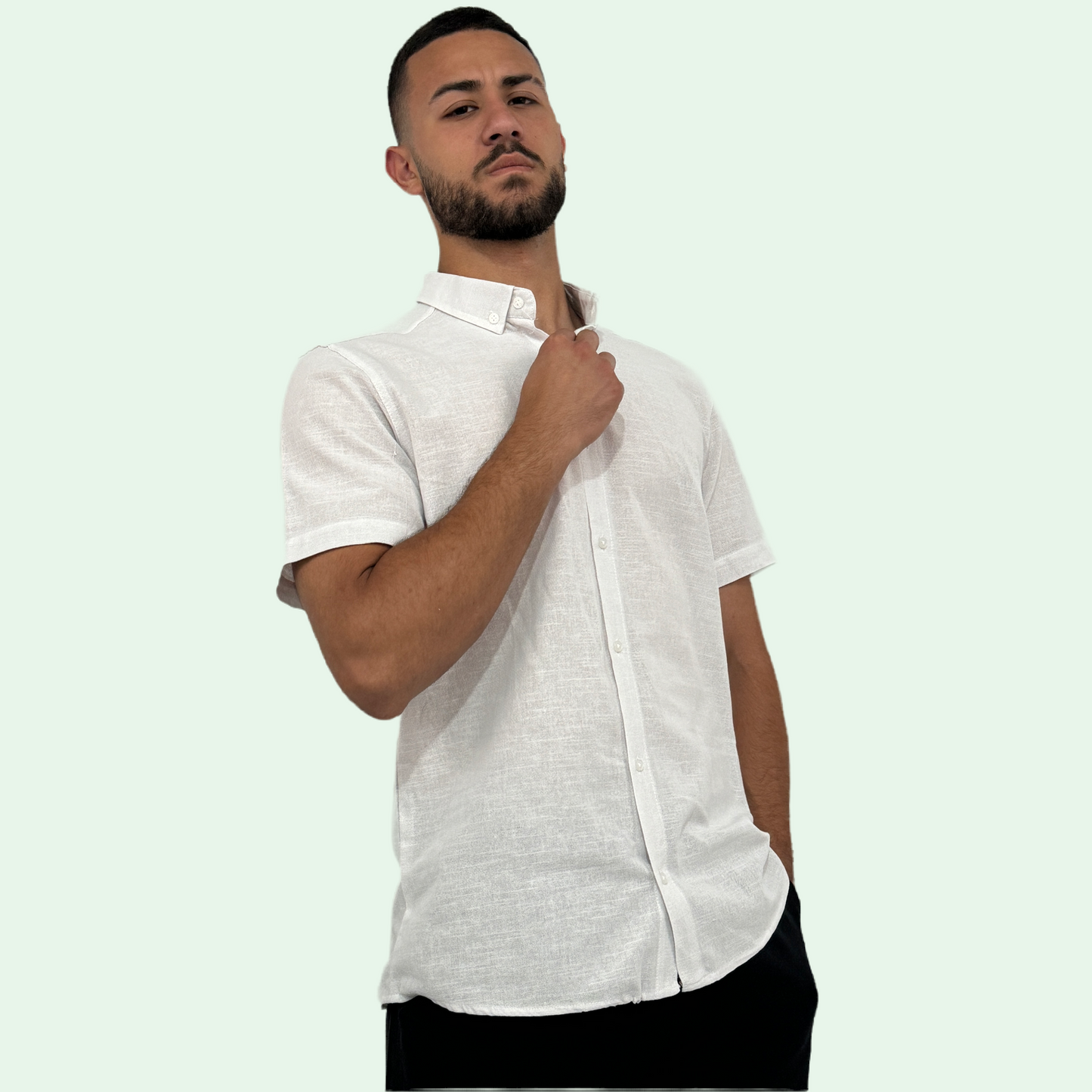 SHORT SLEEVE LINEN SHIRT