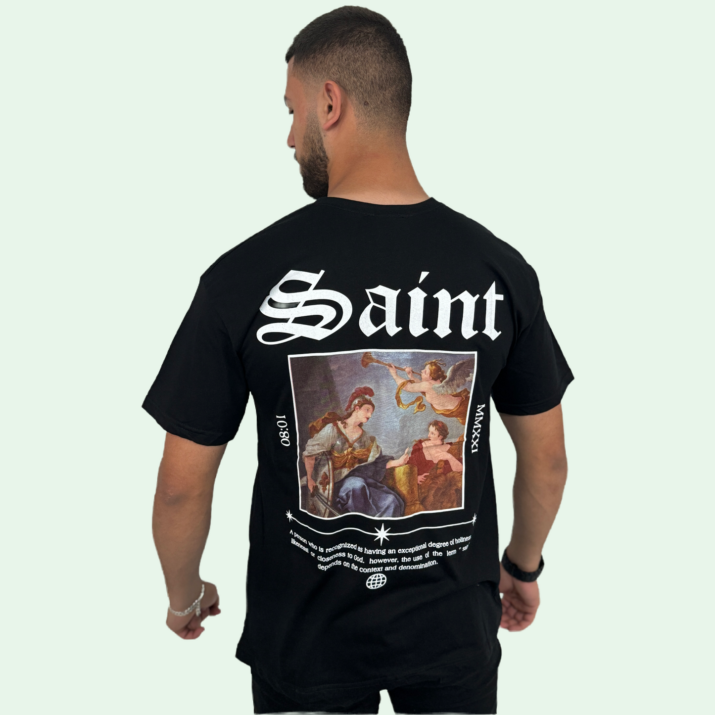 SAINT PRINTED T-SHIRT