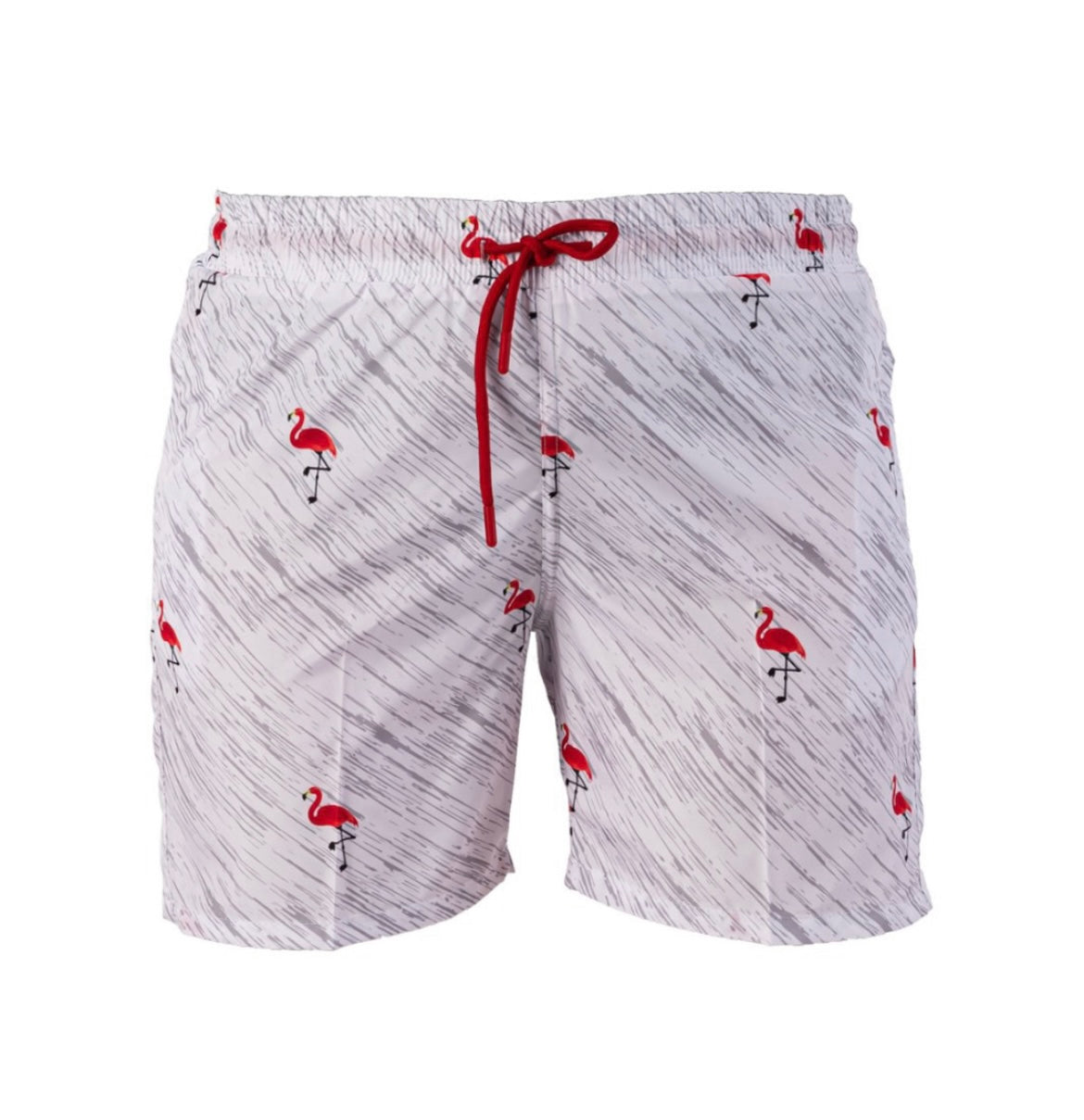 Flamenco White Swim Shorts