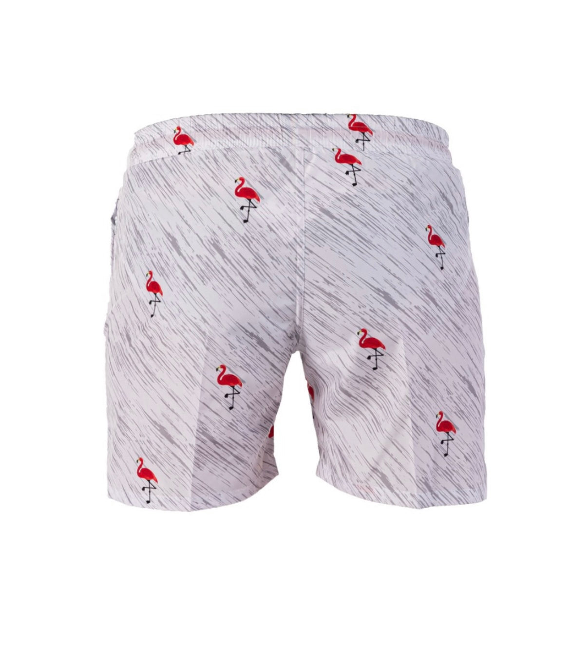 Flamenco White Swim Shorts