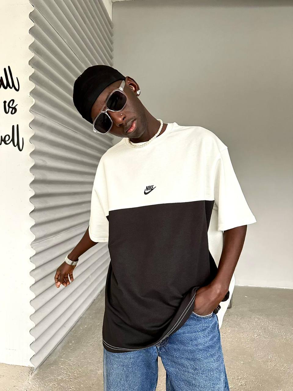 Nike Black-White T-Shirt
