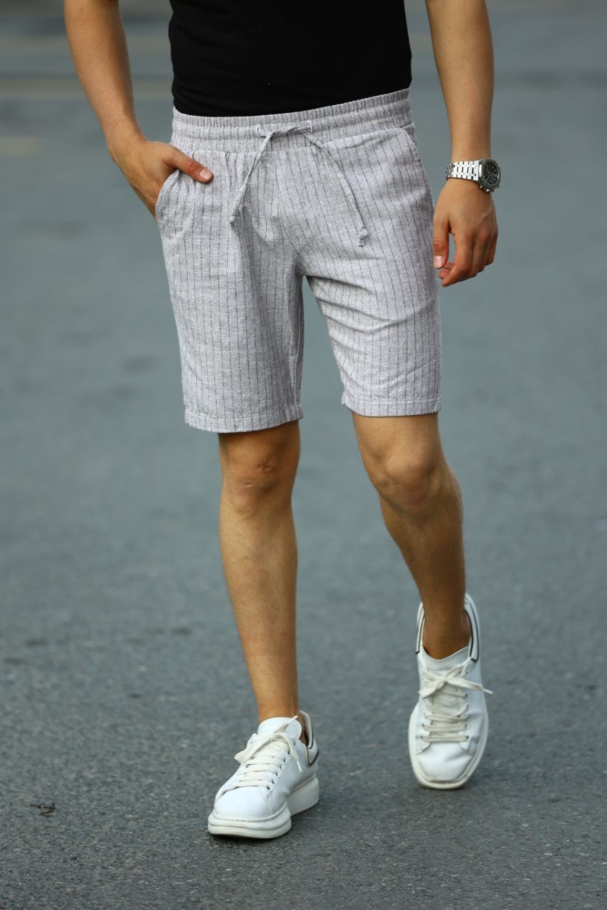 Striped Linen Shorts