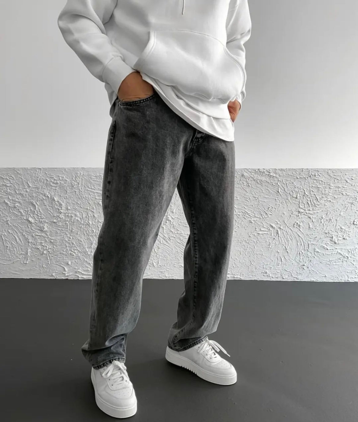 Grey Oversized Jeans