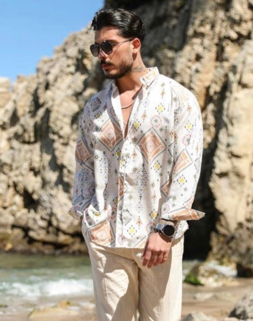 Patterned Long Sleeve Shirt