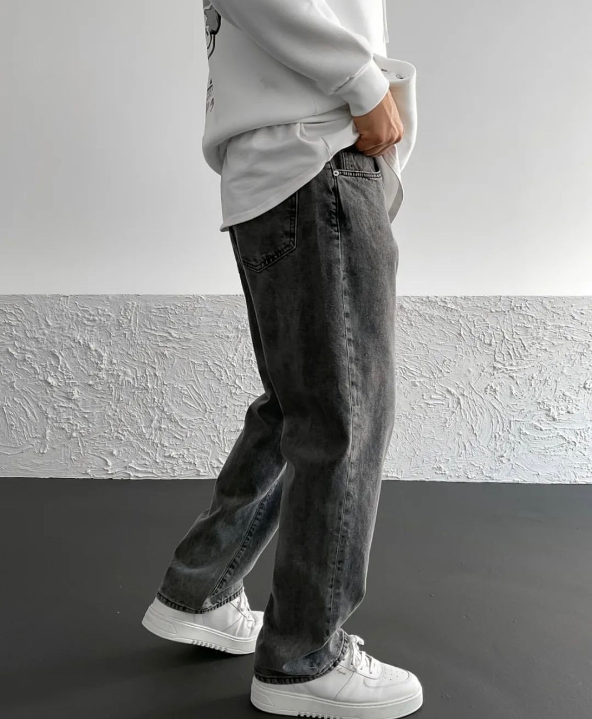 Grey Oversized Jeans