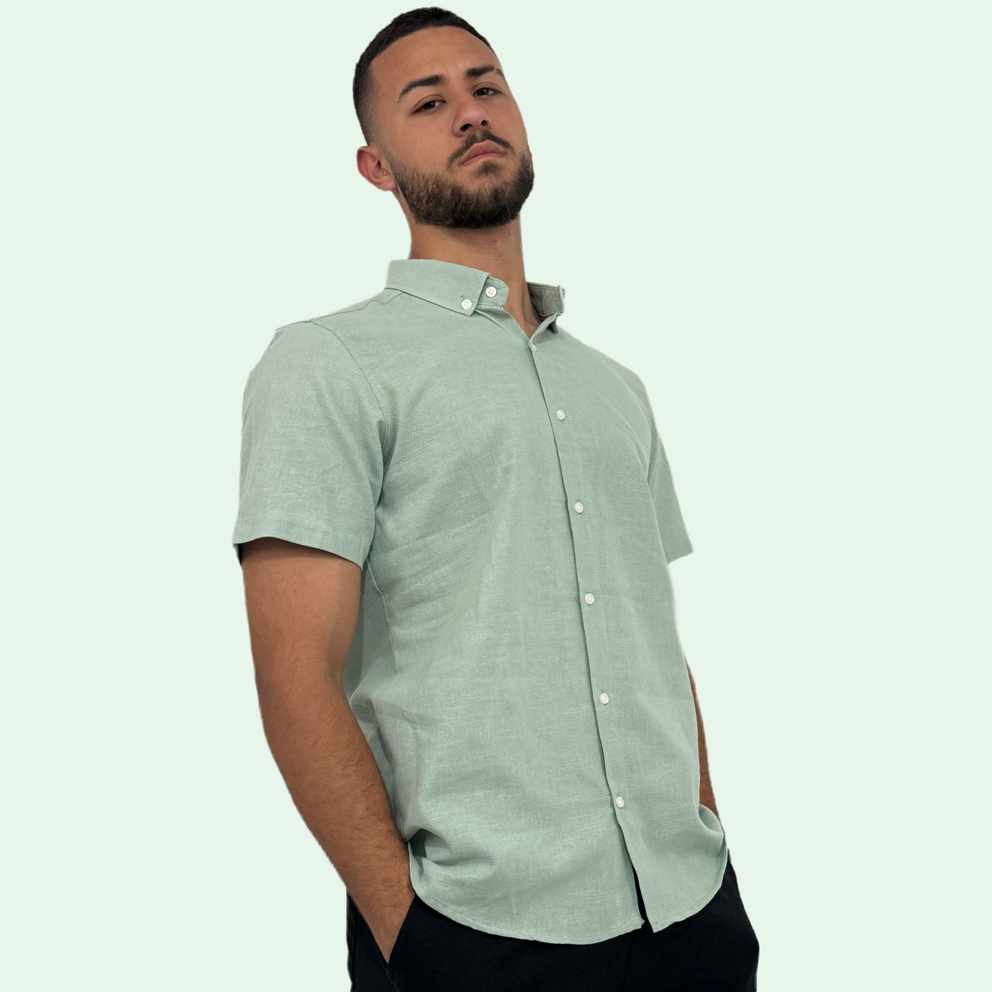 SHORT SLEEVE LINEN SHIRT