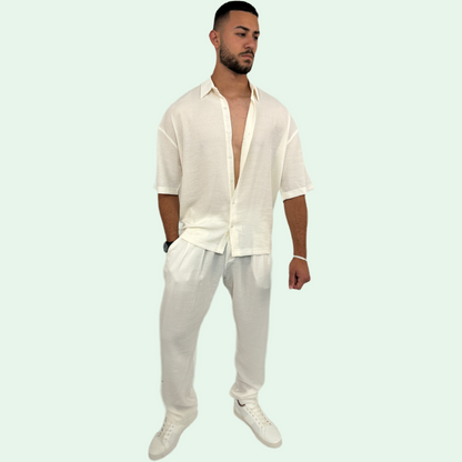 LINEN OVERSIZED TROUSERS SET